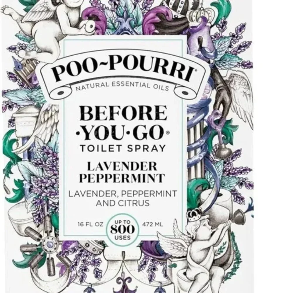NEW Set 2 Poo-Pourri Before You Go Toilet Spray Refill 16oz Lavender Peppermint